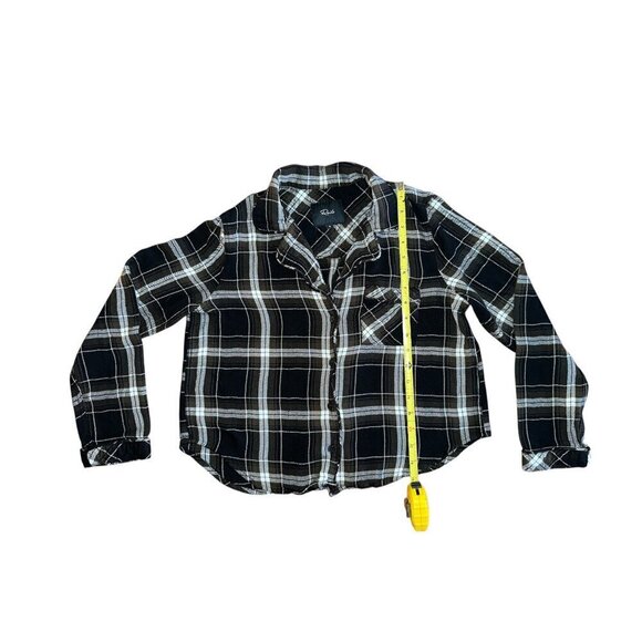 Rails Kellen Womens Long Sleeve Soft PJ Button Down Kalamata Black Size S - Picture 5 of 7